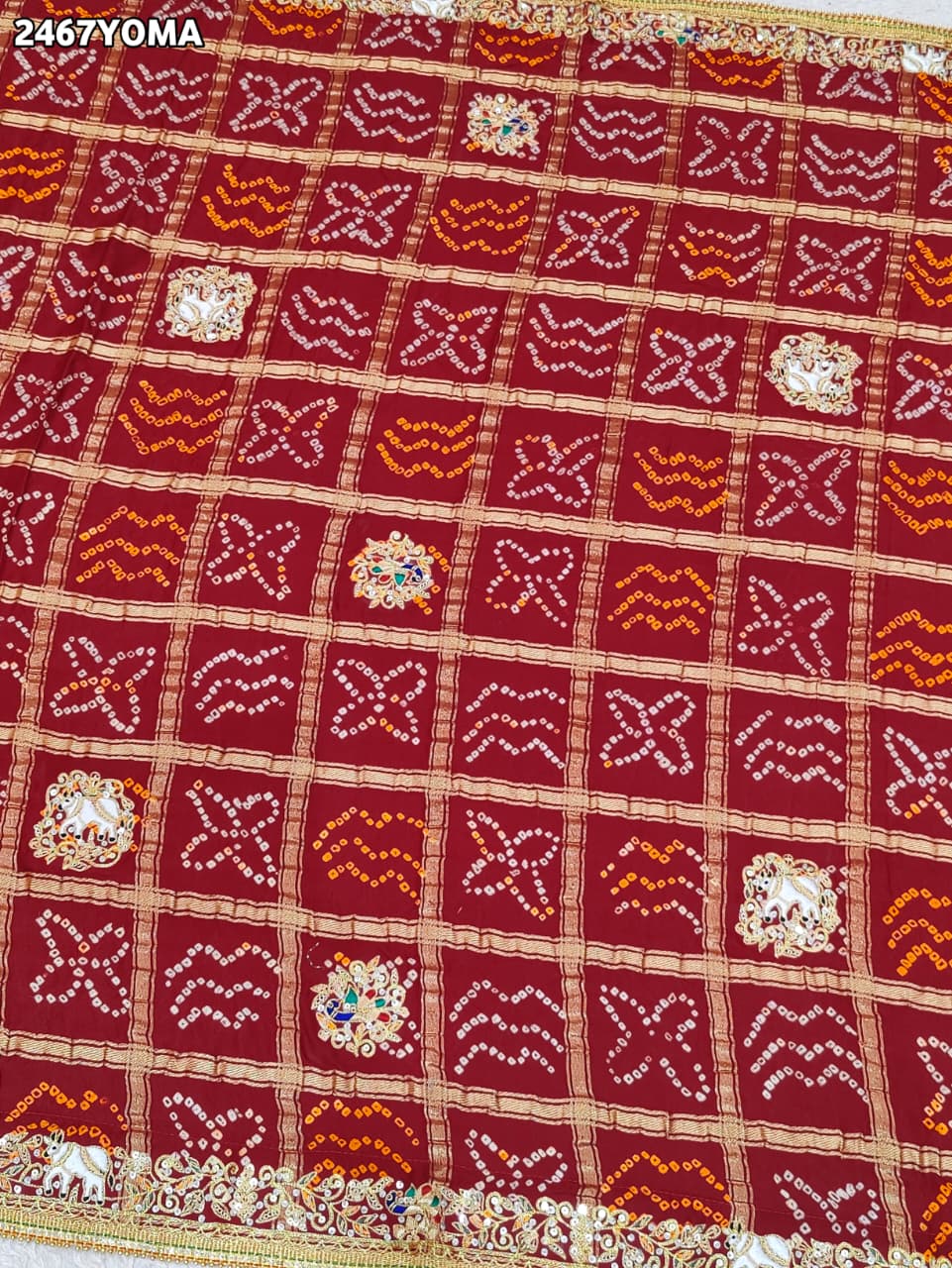 By New Classic Traditional Gaji Silk Dupatta for Special Occasions