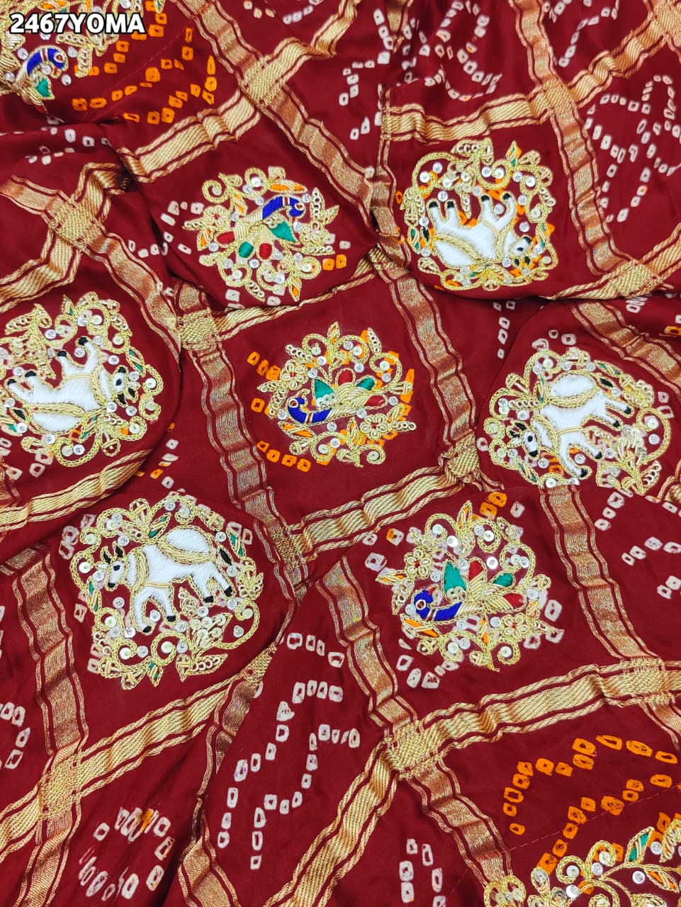 By New Classic Traditional Gaji Silk Dupatta for Special Occasions