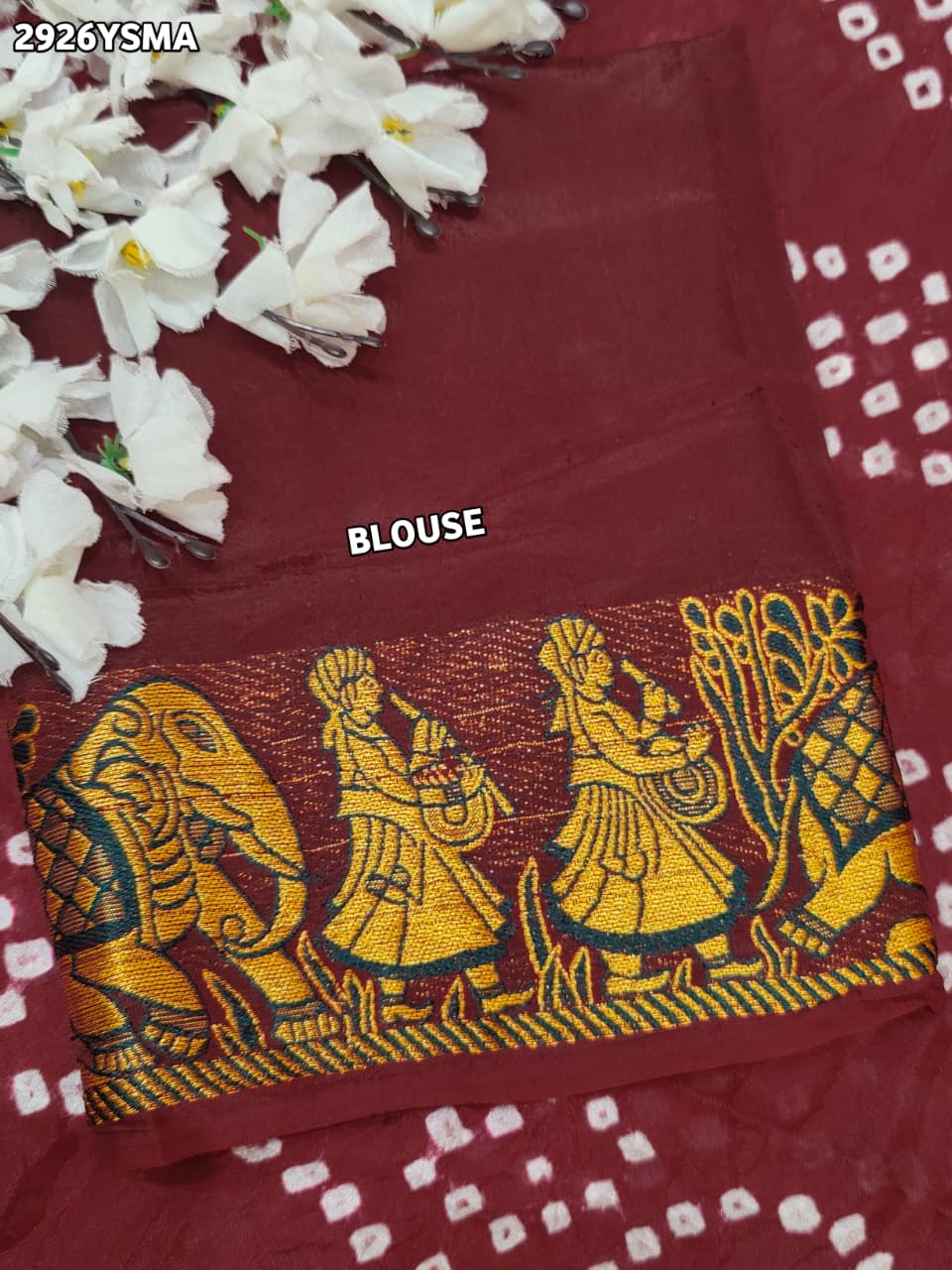 By Bandhani Saree With Festive Wear