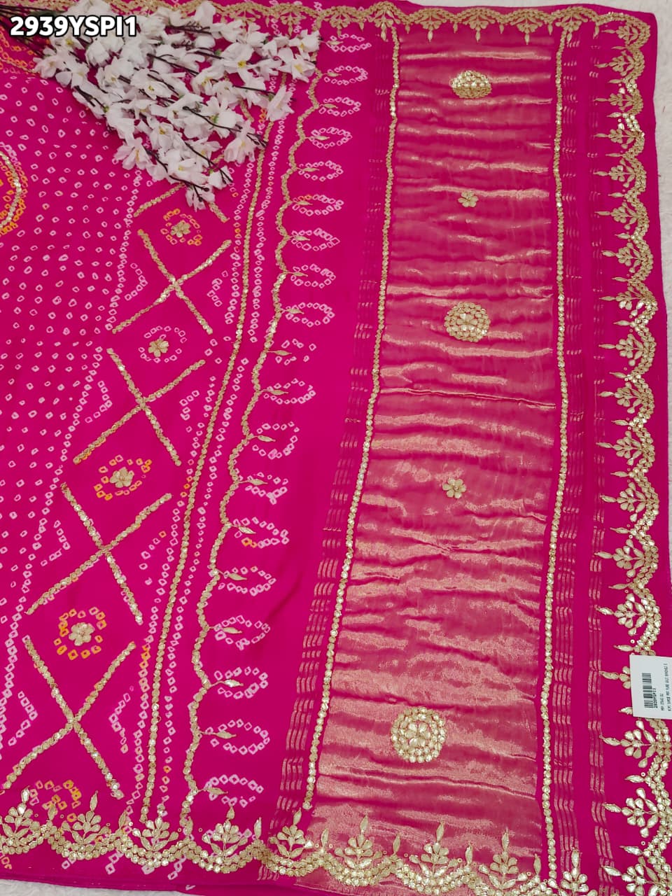 By BandhaniSaree With Traditional Wear