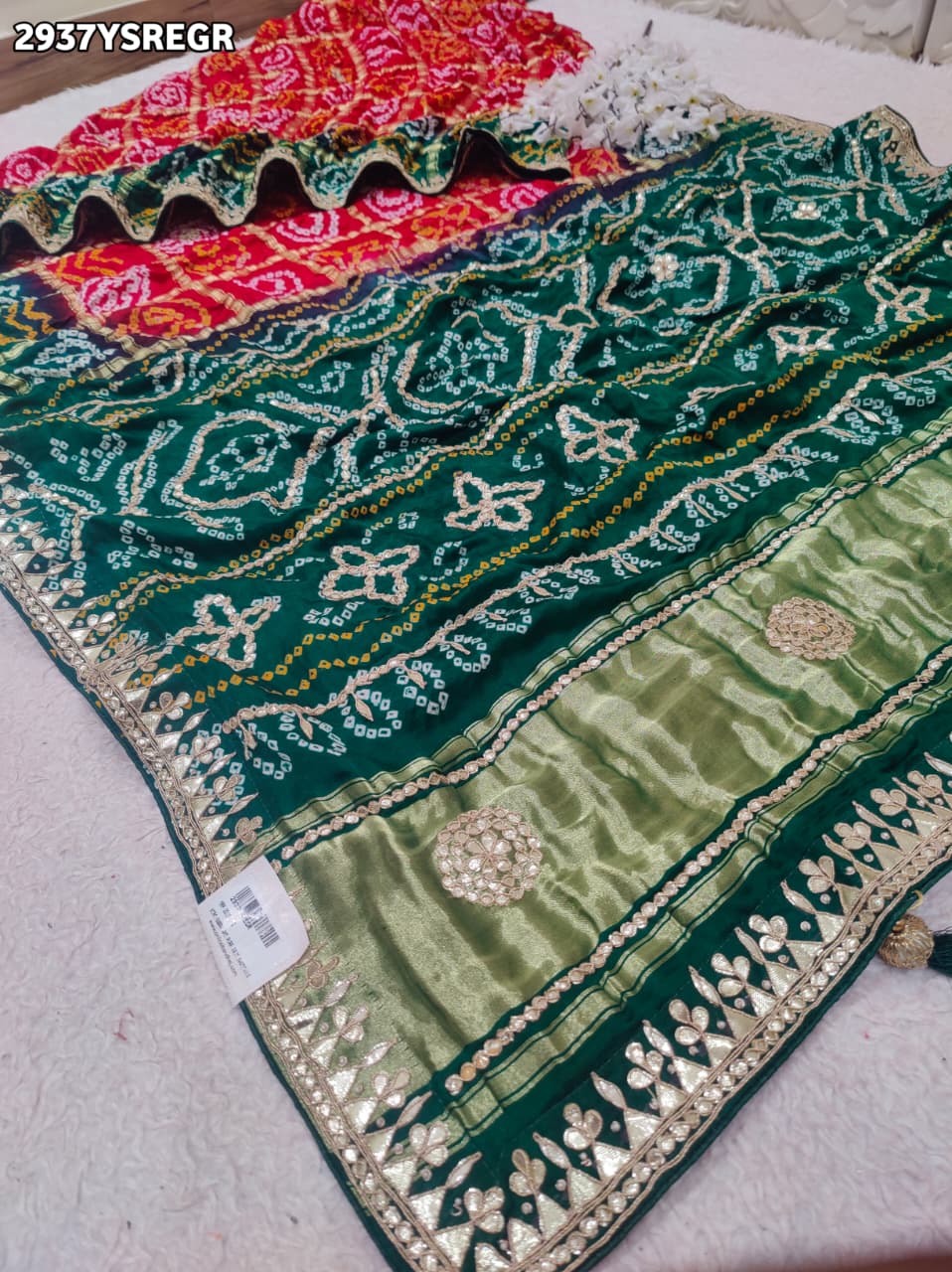 By Bandhani Saree With Wedding Wear