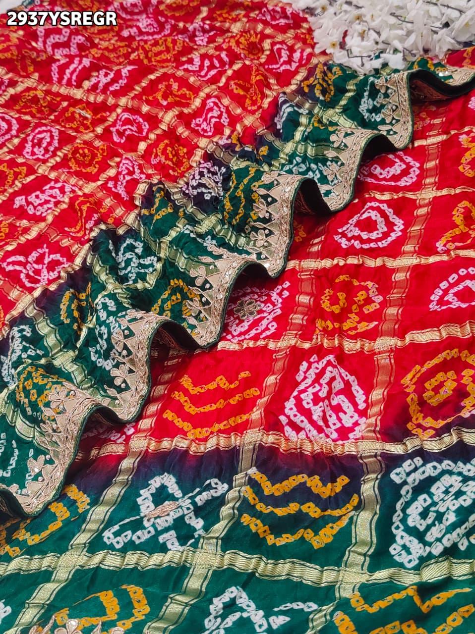 By Bandhani Saree With Wedding Wear