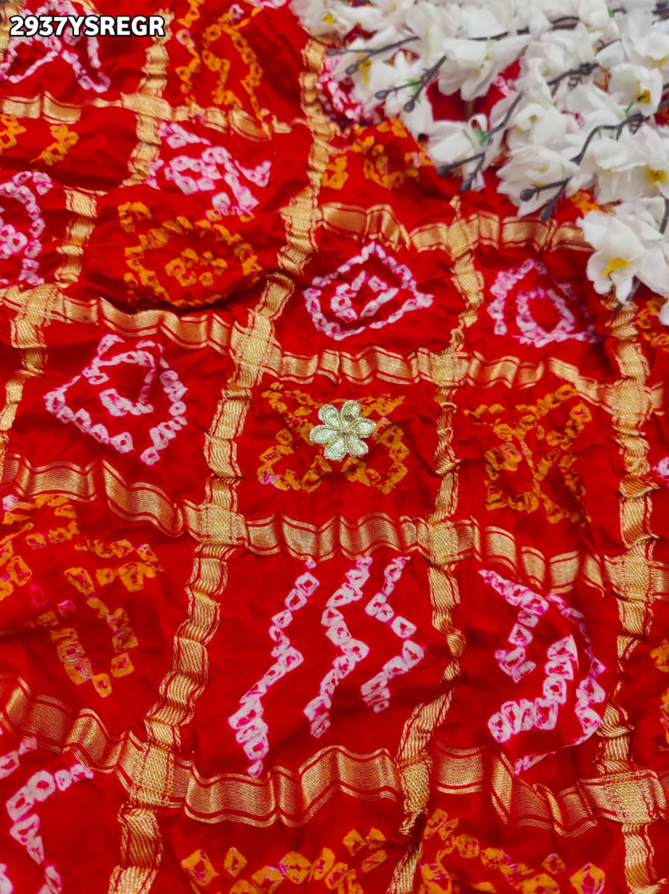 By Bandhani Saree With Wedding Wear