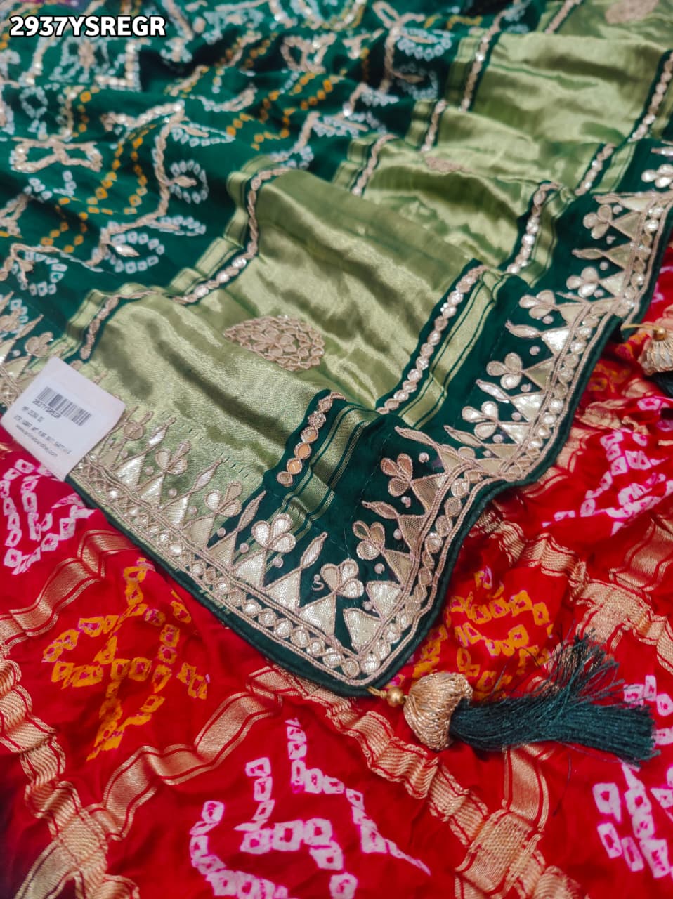 By Bandhani Saree With Wedding Wear
