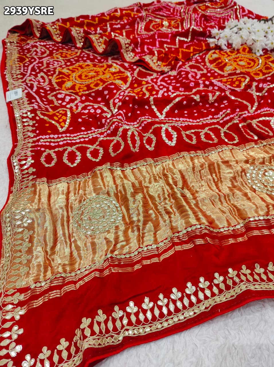 By BandhaniSaree With Traditional Wear
