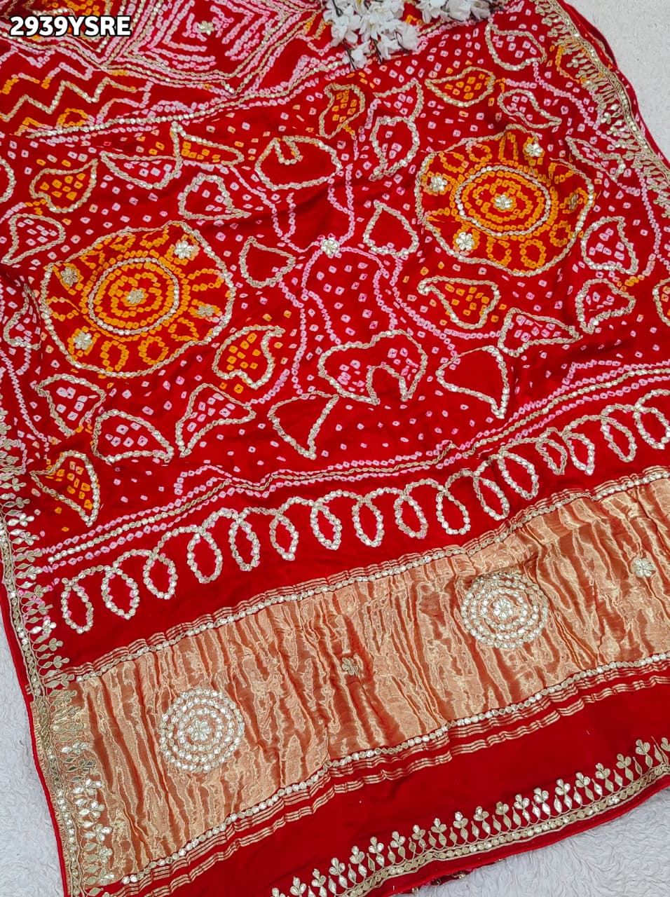 By BandhaniSaree With Traditional Wear