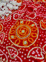 By BandhaniSaree With Traditional Wear