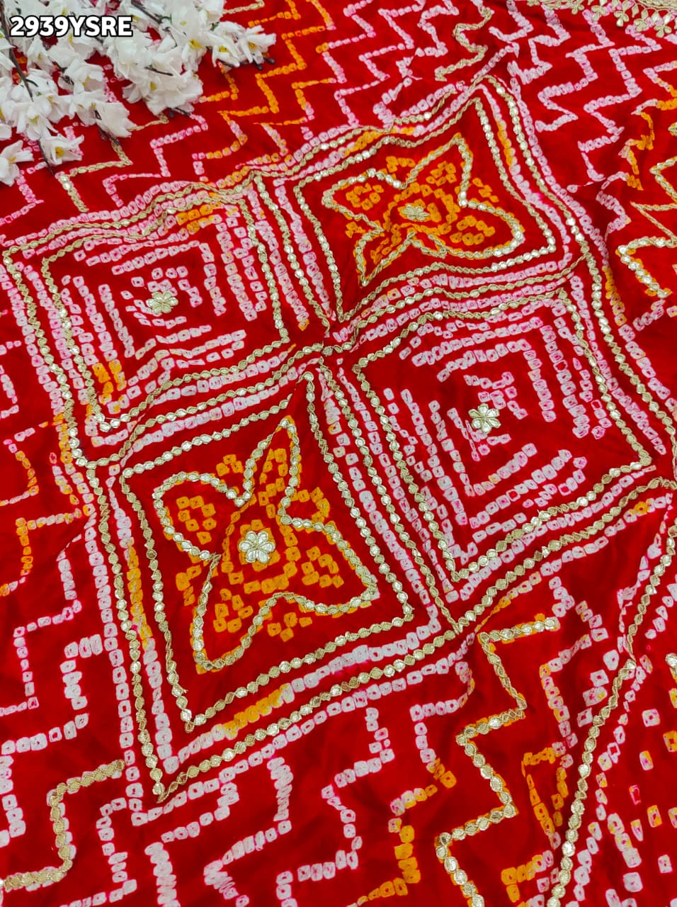 By BandhaniSaree With Traditional Wear