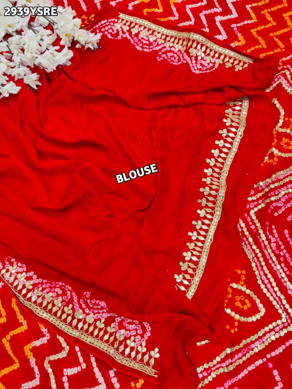 By BandhaniSaree With Traditional Wear