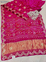 By Bandhani Saree With Traditional Wear