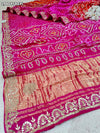 By Bandhani Saree With Traditional Wear