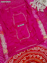 By Bandhani Saree With Traditional Wear