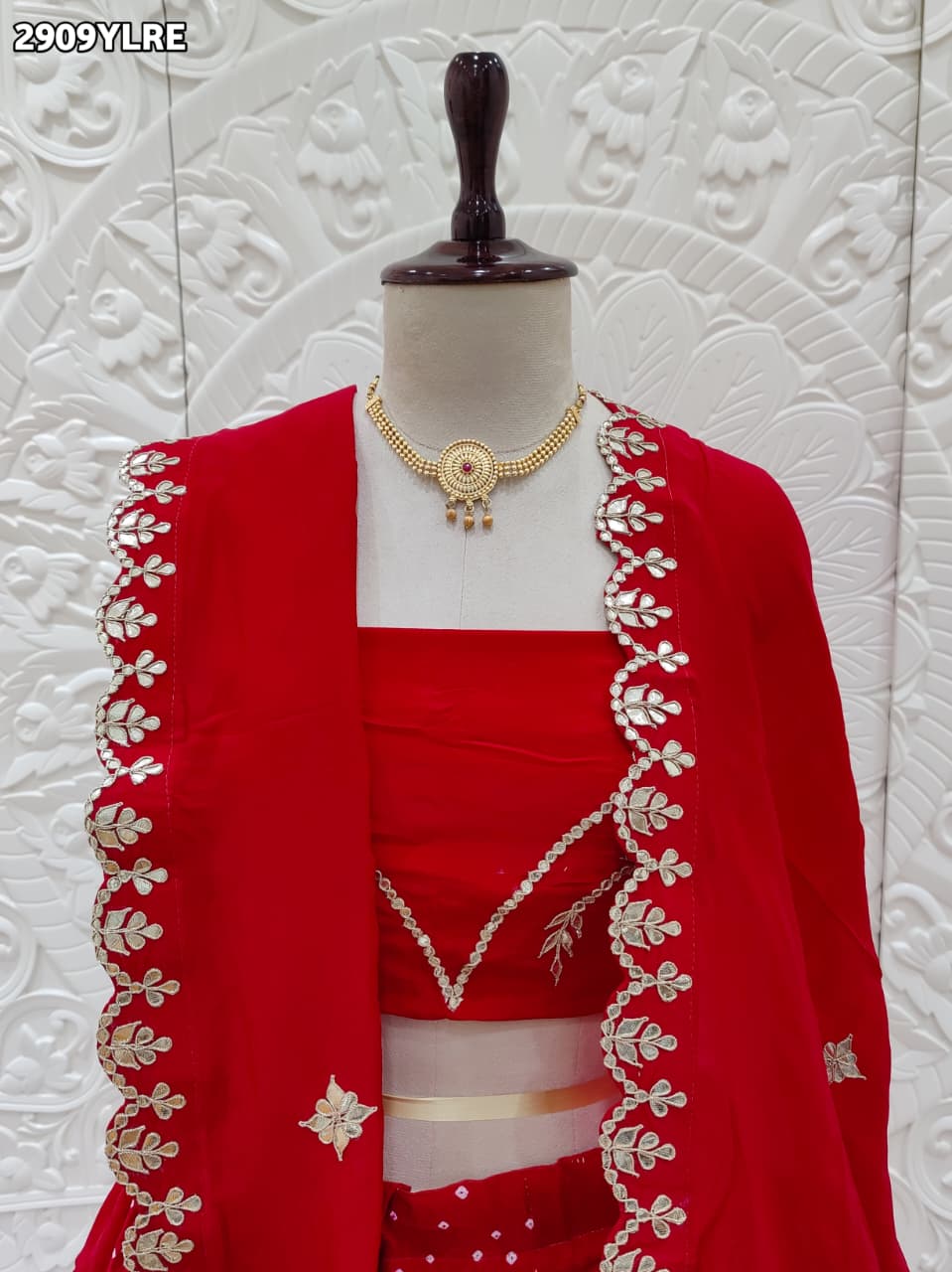 By Bandhani Lehenga With Traditional Wear