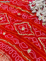 By Bandhani Saree With Festive Wear