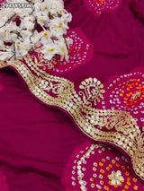 By Bandhani Saree With Wedding Wear