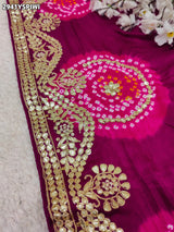 By Bandhani Saree With Wedding Wear