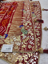 KcPc New Premium Gharchola Dupatta in Pure Gaji Silk with Intricate Gota Patti Detailing AMT