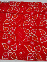 KcPc New Gaji Silk Bandhani Style Dupatta with Gota Patti Embellishment Royal ElegancePRF