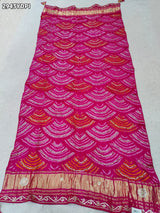 KcPc New Traditional Gaji Silk Bandhani Dupatta with Gota Patti Work For Bridal LooksPRF