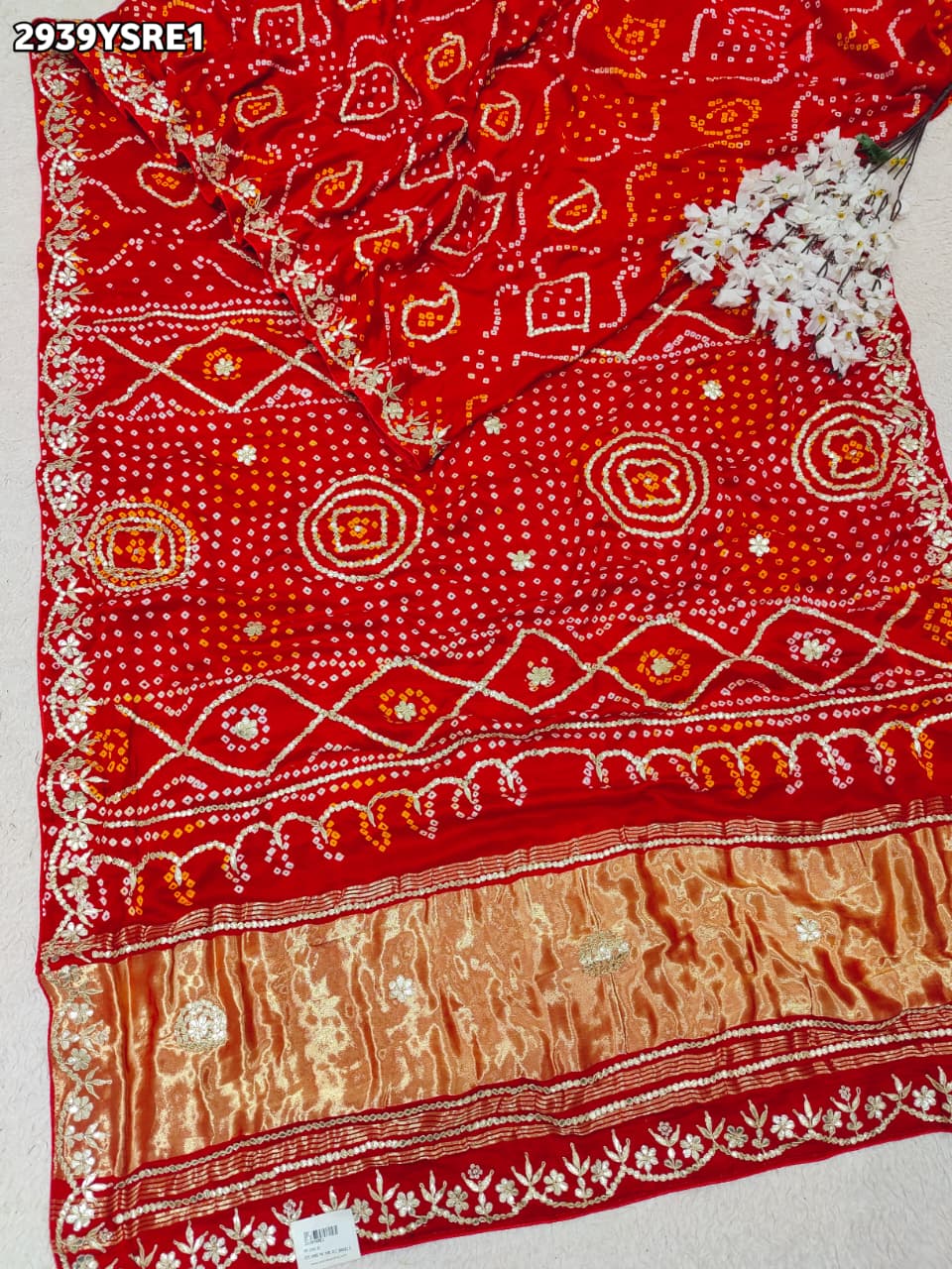 By BandhaniSaree With Traditional Wear