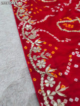 By BandhaniSaree With Traditional Wear