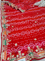 By Bandhani Saree With Wedding wear
