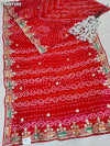 By Bandhani Saree With Wedding wear