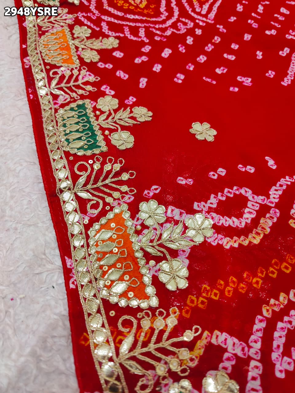 By Bandhani Saree With Wedding wear