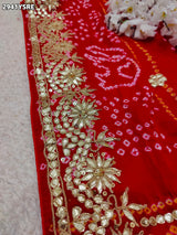 By Bandhani Saree With Wedding Wear