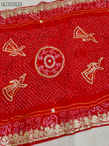 By Bandhani Saree With Wedding Wear