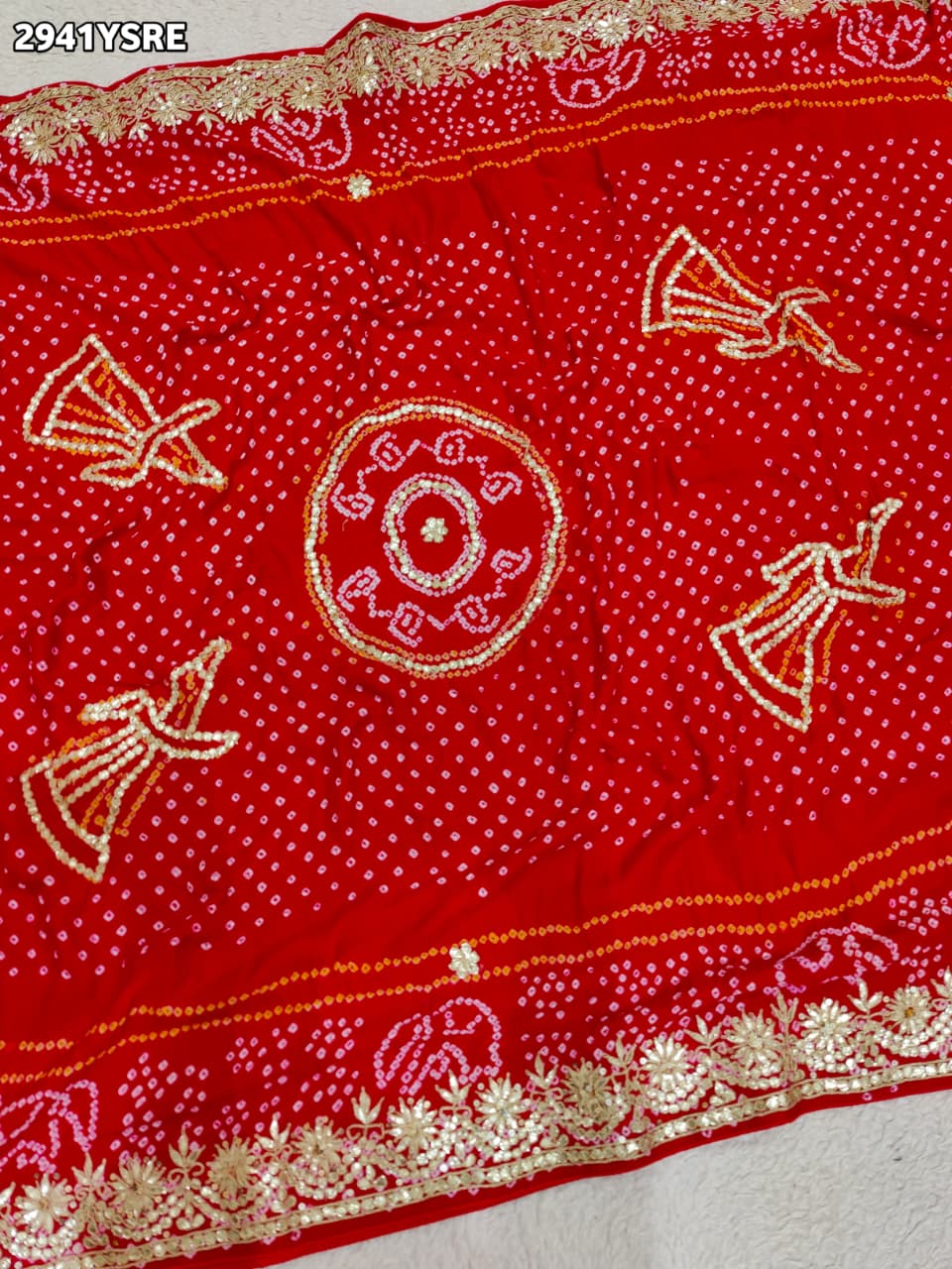 By Bandhani Saree With Wedding Wear