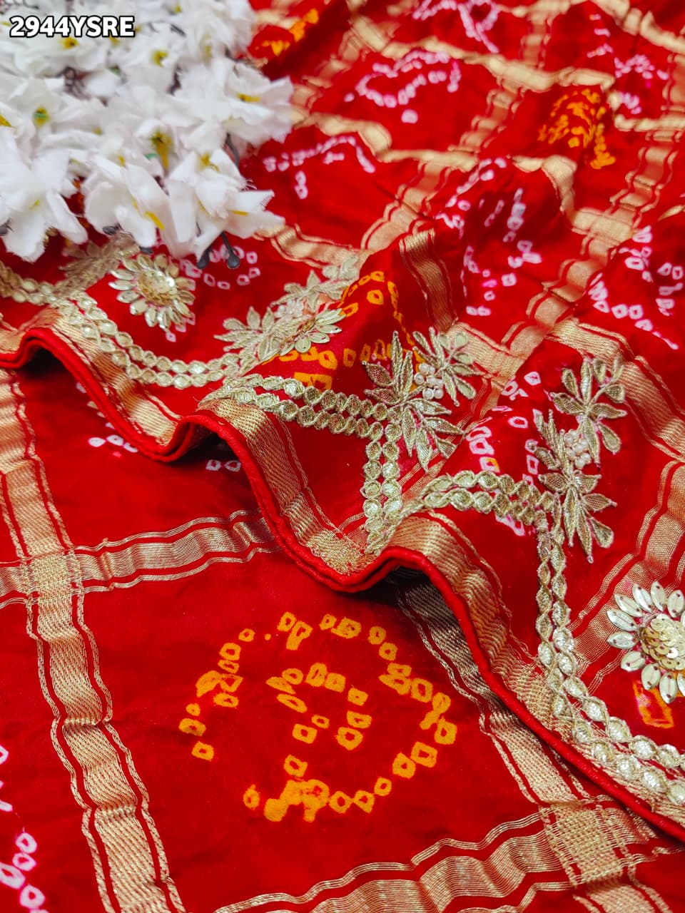 By Bandhani Saree With Wedding wear