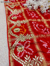 By Bandhani Saree With Wedding wear