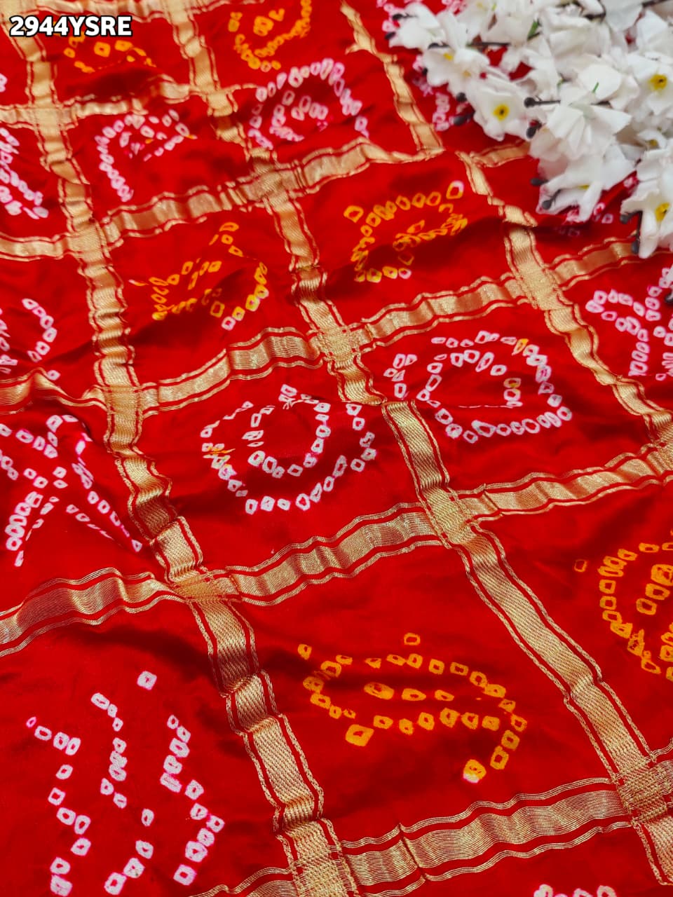 By Bandhani Saree With Wedding wear