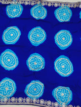 KcPc Pure Gaji silk Handmade Laddu Bandhej Gota patti work DupattaAMT