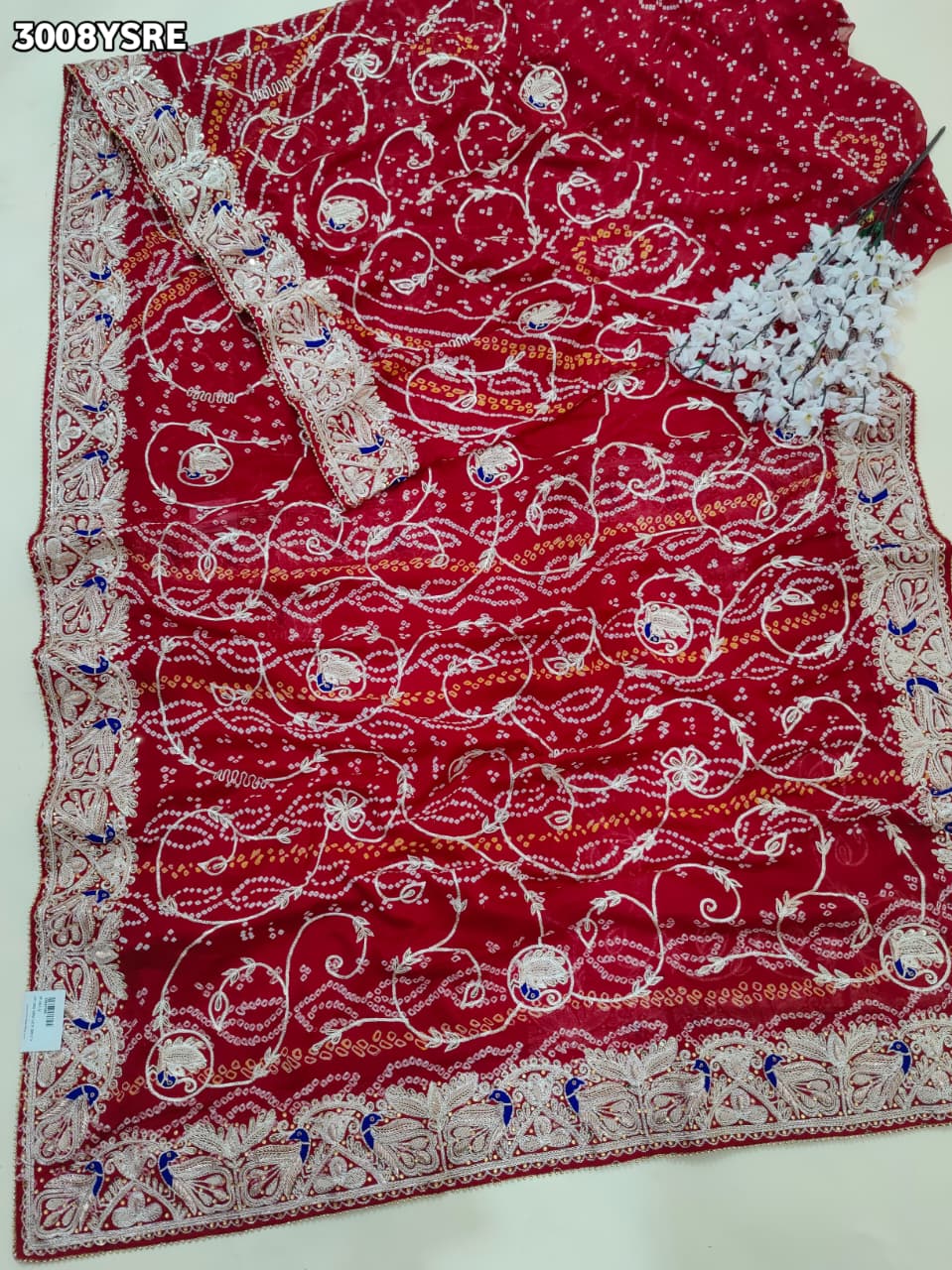 By Bandhani Saree With Wedding Wear