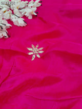KcPc New Premium Pure Russian Silk Saree with Handcrafted Kasab Sequin Aari WorkAMT