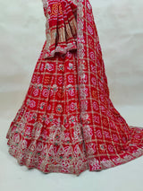 KcPc New Beautiful Pure gajji silk Lehenga Set With Gotapatti Handwork SATISH