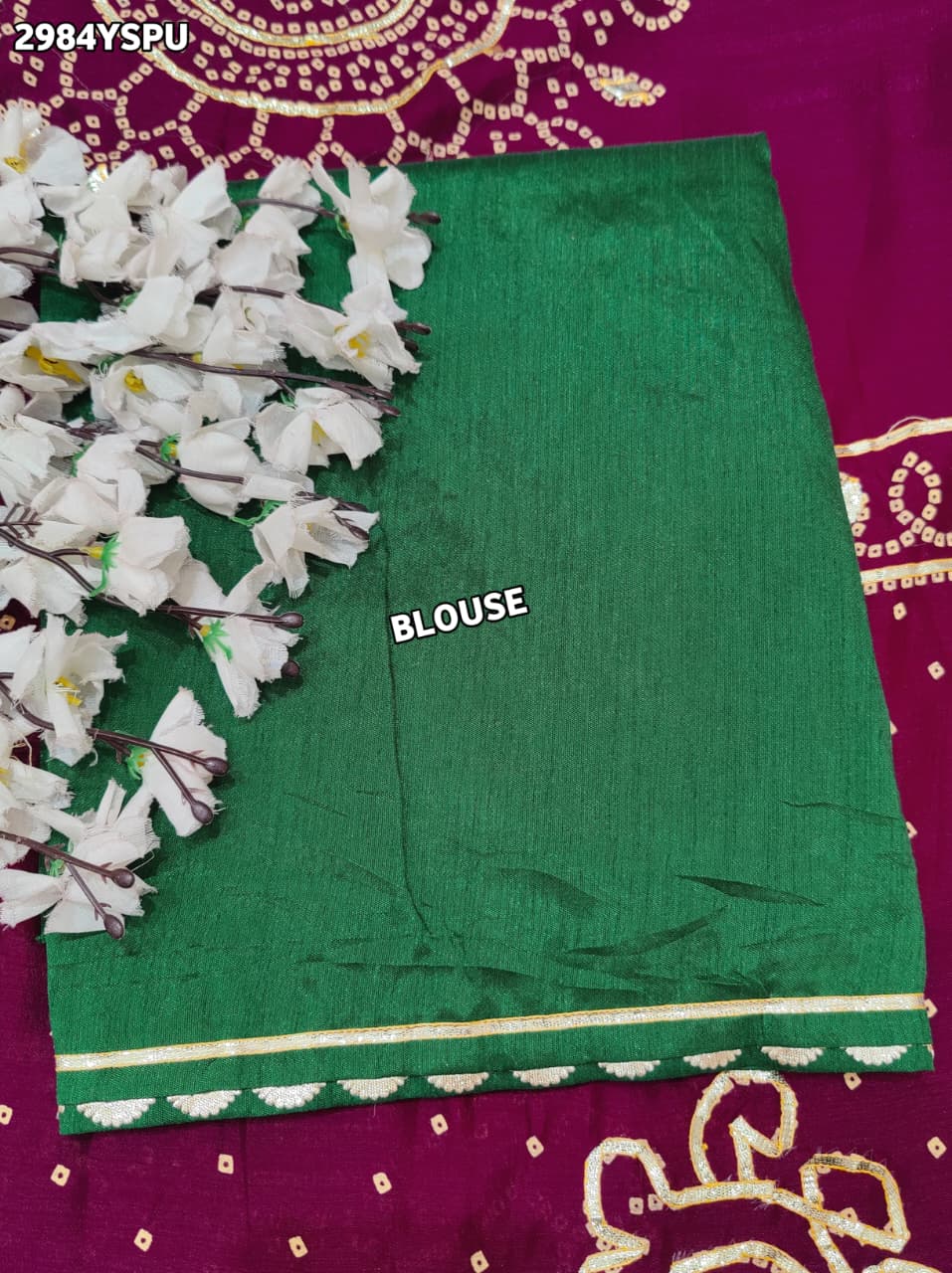 By Bandhani Saree With Traditional Wear
