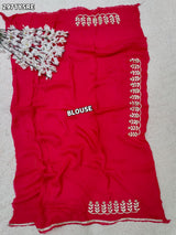 By Bandhani Saree With Cutdana gotapatti work