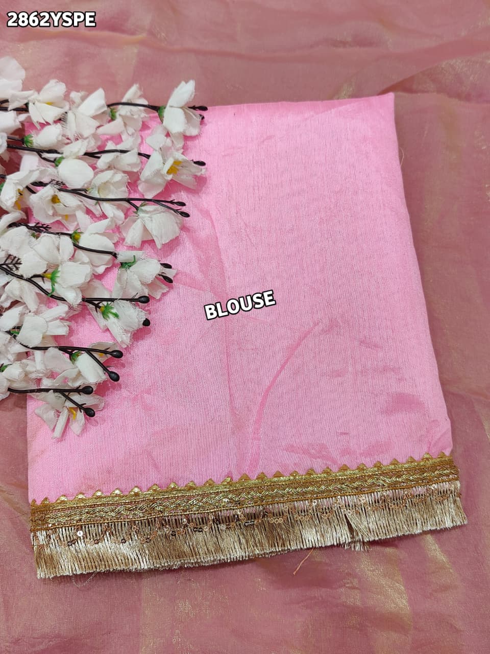 By Chiffon Tissue SareeWith Party Wear