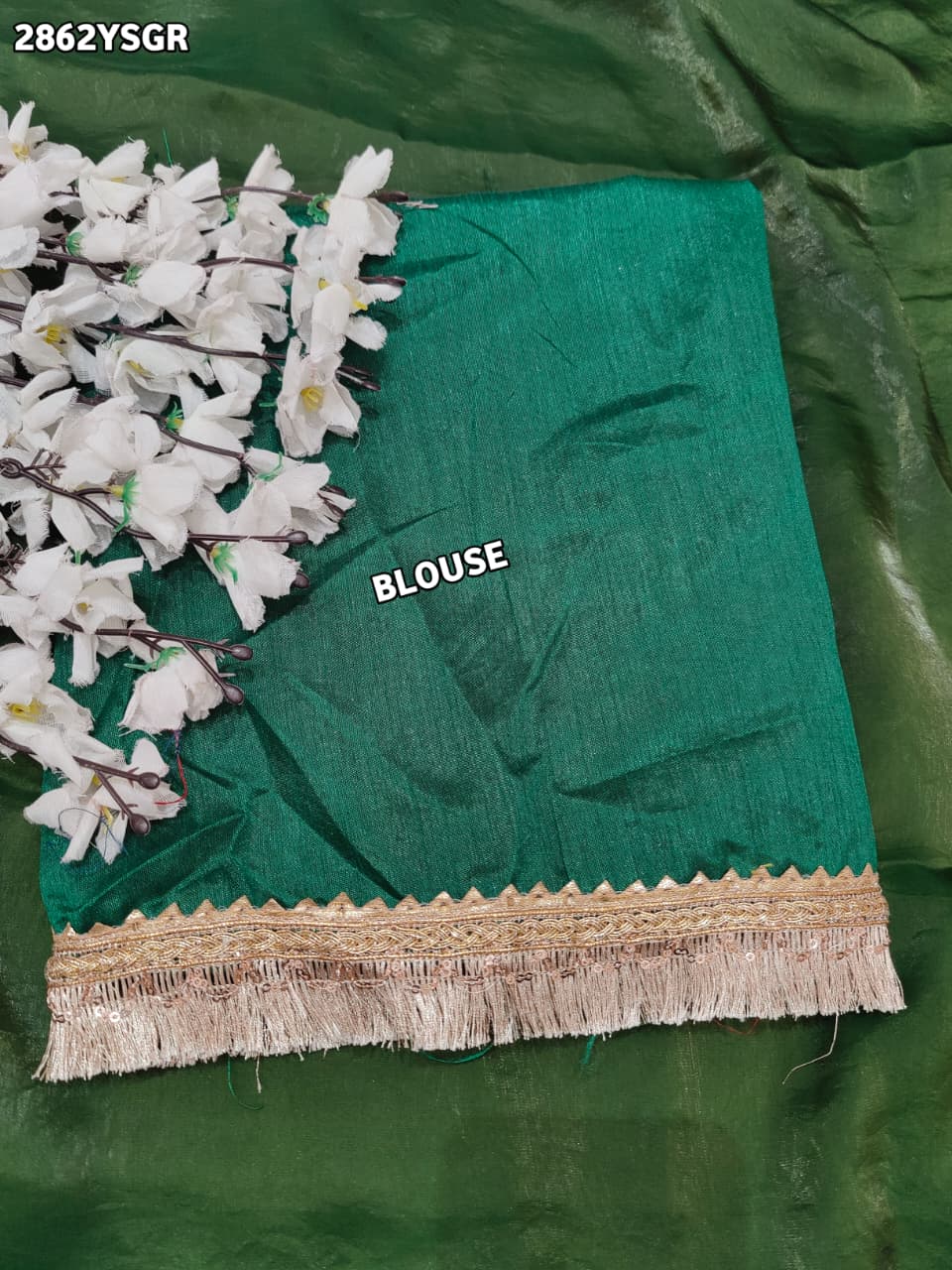 By Chiffon Tissue SareeWith Party Wear