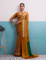 By Printed Saree With Casual Wear