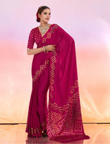 By Bandhani Saree With Festive wear