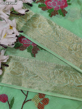 By Zari border Saree With Festive Wear