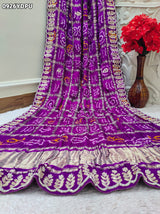By Bandhani Saree With Traditional Wear