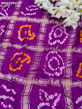 By Bandhani Saree With Traditional Wear