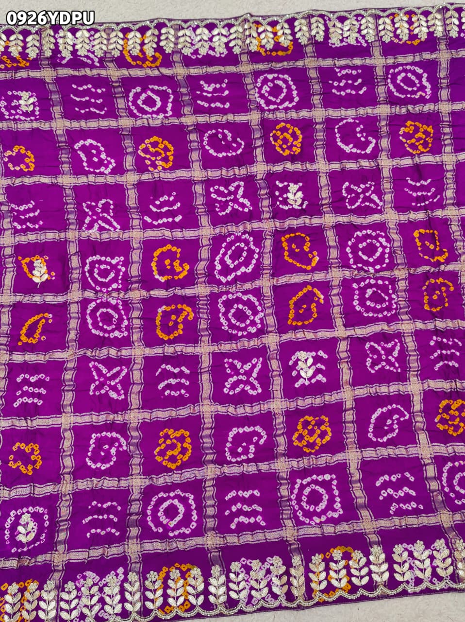 By Bandhani Saree With Traditional Wear
