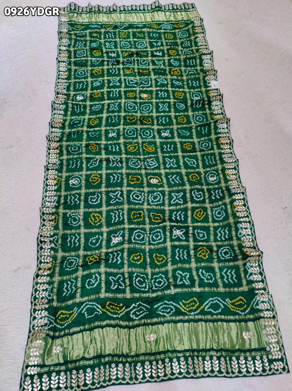 By Bandhani Saree With Traditional Wear