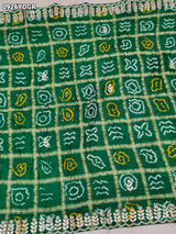 By Bandhani Saree With Traditional Wear